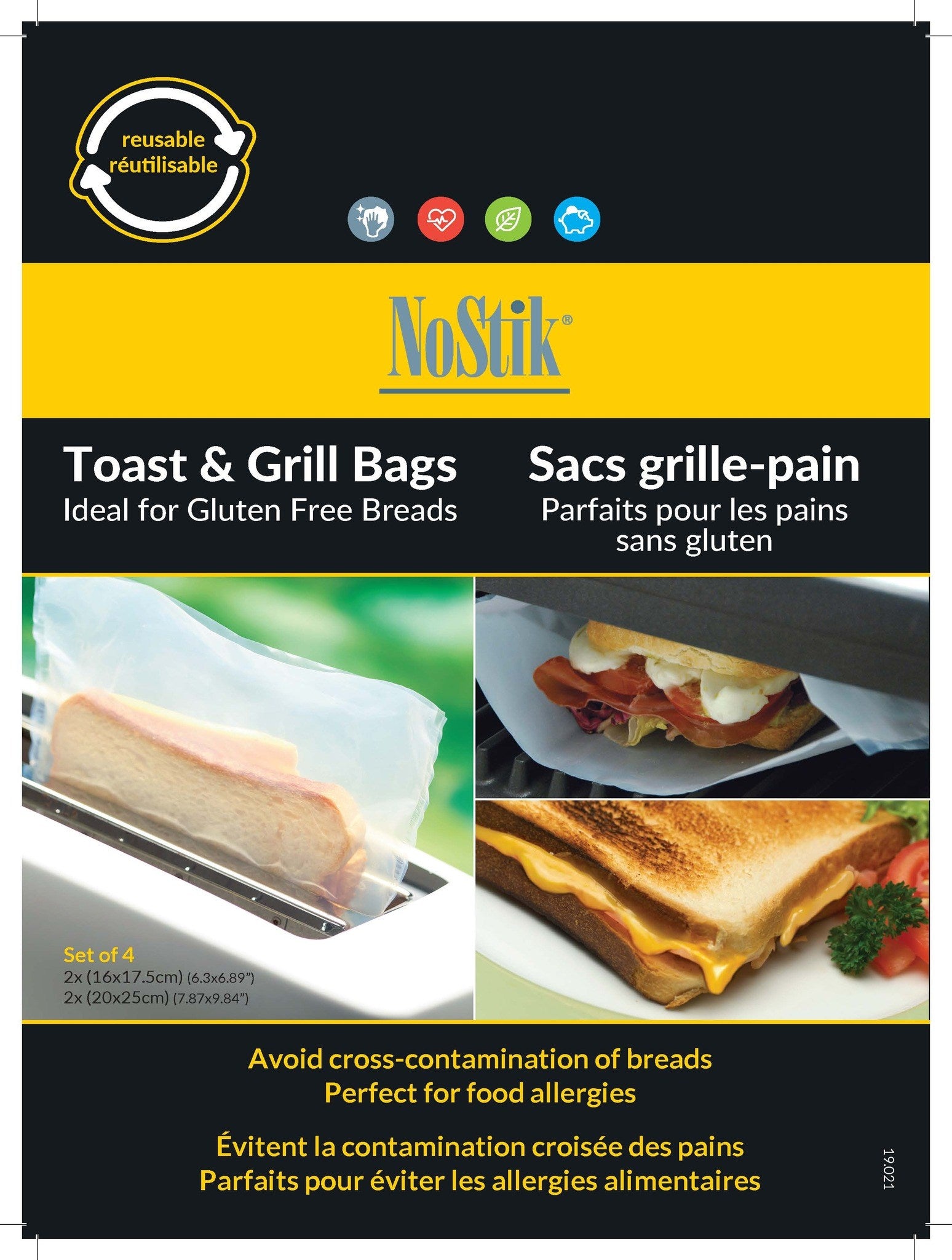 NoStik Toast & Grill Bags