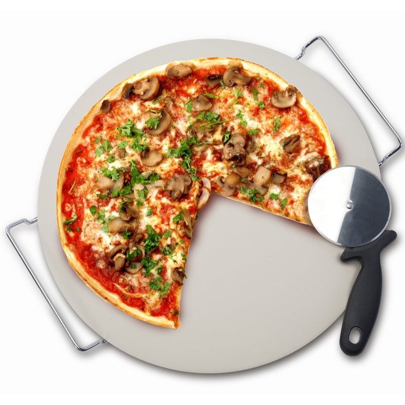 Danesco | Pizza Stone & Rack 14.5" diameter