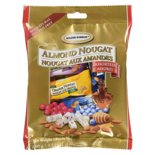 Golden Bonbon Almond Nougat Assorted 100g