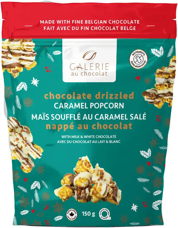 Galerie au chocolat - Chocolate  Drizzled Salted Caramel Popcorn
