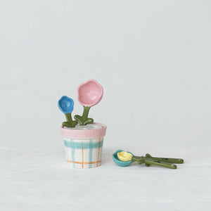Creative Co-op | Stoneware Shaped Measuring Spoons