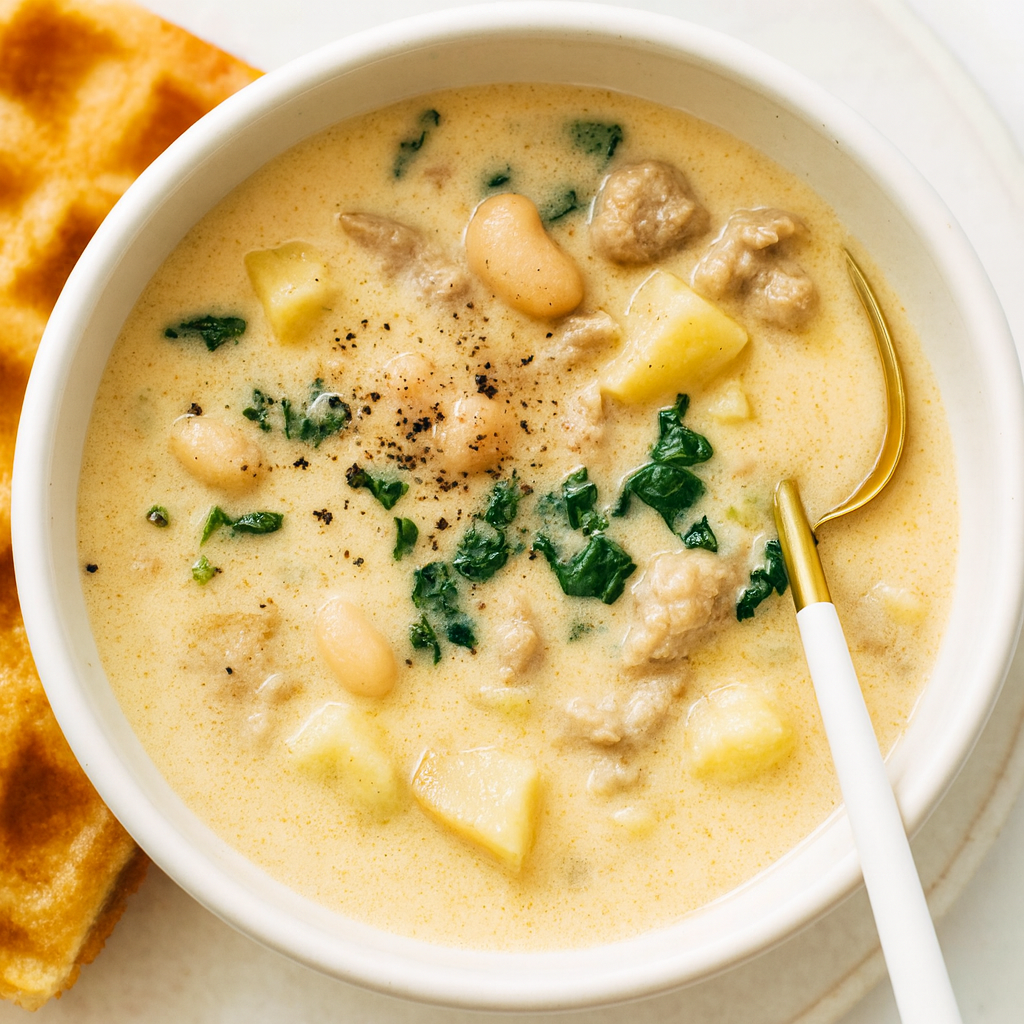 Gourmet to Go Homemade Soups: Sausage, White Bean & Kale Soup
