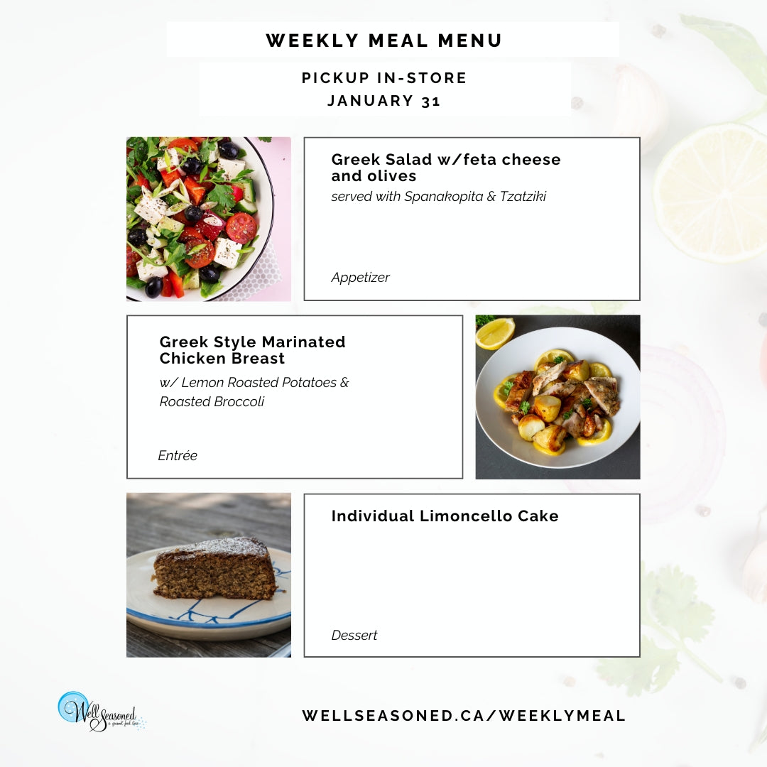 Weekly Meal Pick-Ups: Well Seasoned Gourmet-To-Go