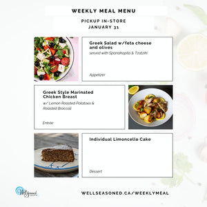 Weekly Meal Pick-Ups: Well Seasoned Gourmet-To-Go