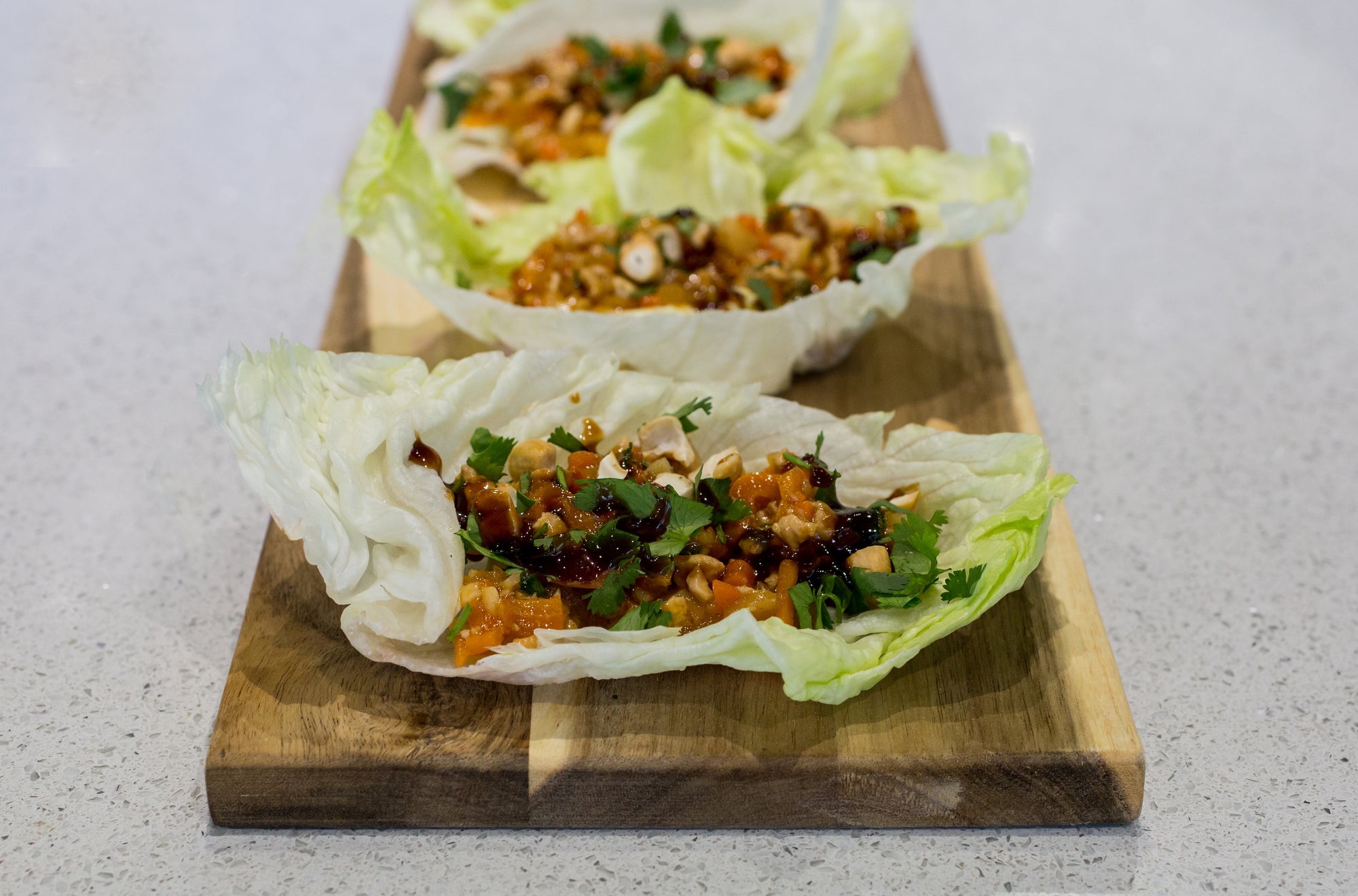 Asian Chicken Lettuce Wrap Platter