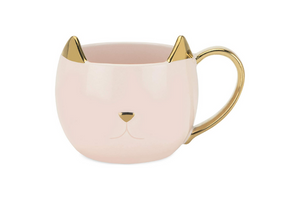Pinky Up Ceramic Cat Mugs