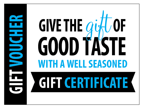 Gift Ideas and Solutions | Gift Certificates | Well Seasoned, a gourmet food store and cooking school in Langley, BC