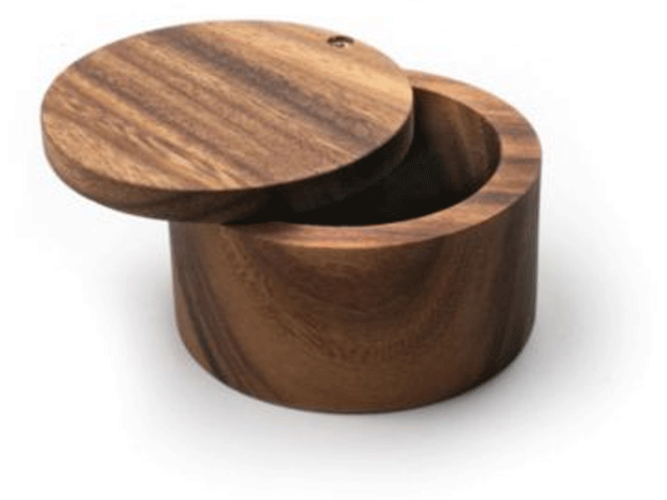 Fox Run Salt Cellar - Acacia Wood