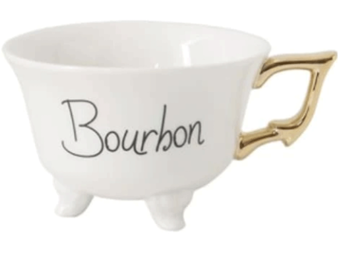 Creative Co-op “Boozy” Stoneware Footed Teacups