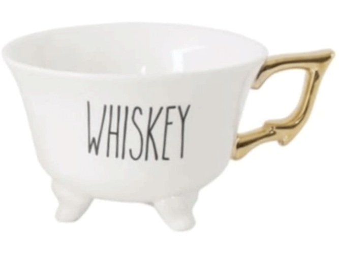 Creative Co-op “Boozy” Stoneware Footed Teacups