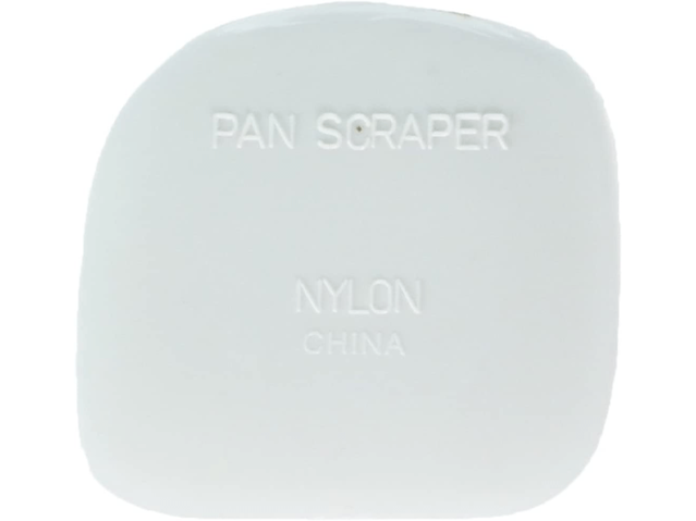 Fox Run 2 1/2 x 2 1/2 White Nylon Pan Scraper - 2/Set